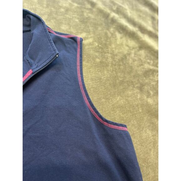 Quacker Factory Sleeveless Vest Blue 1X Full‎ Zipper fleece - Picture 4 of 7